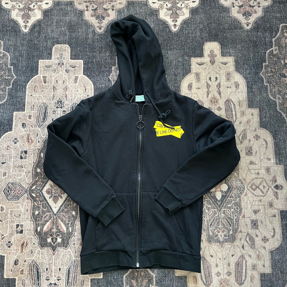 Off-White Black Hoodie “Do not cross”